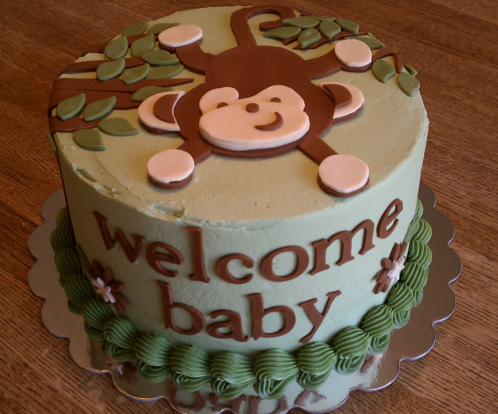 Monkey Baby Shower Cake