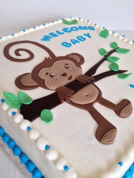 Monkey Baby Shower Cake Monkey Baby Shower Cake