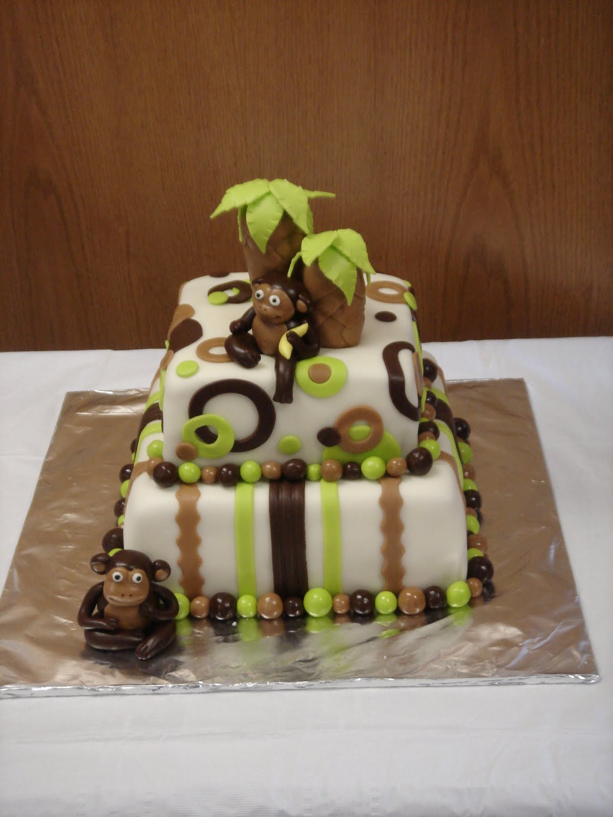 Monkey Baby Shower Cake