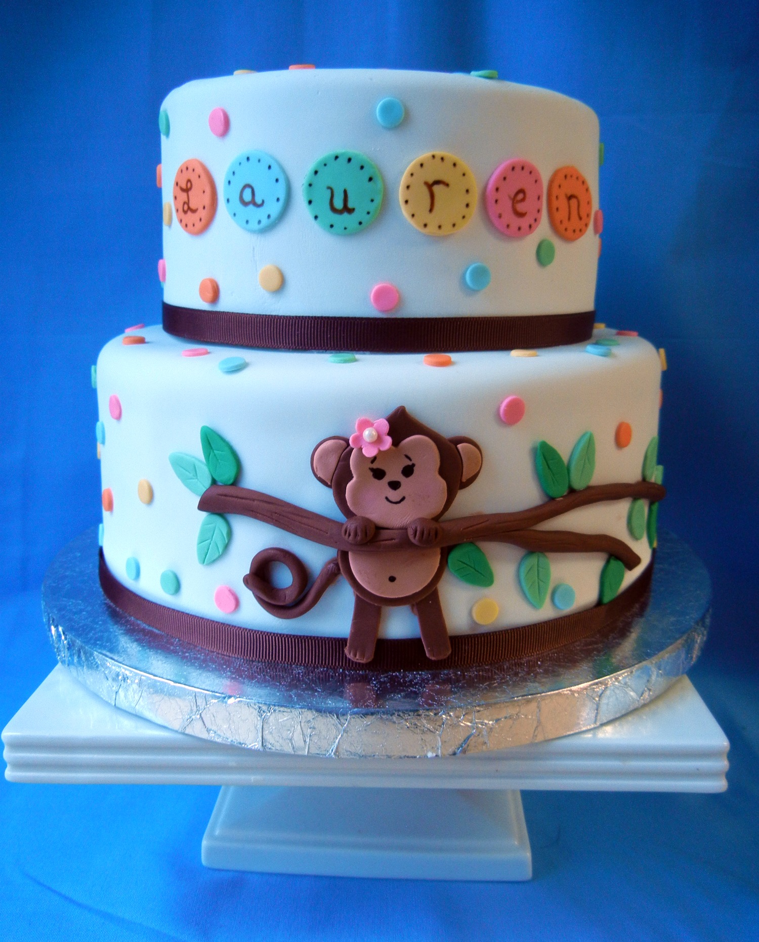 Monkey Baby Shower Cake