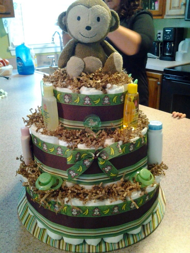 Monkey Diaper Cake