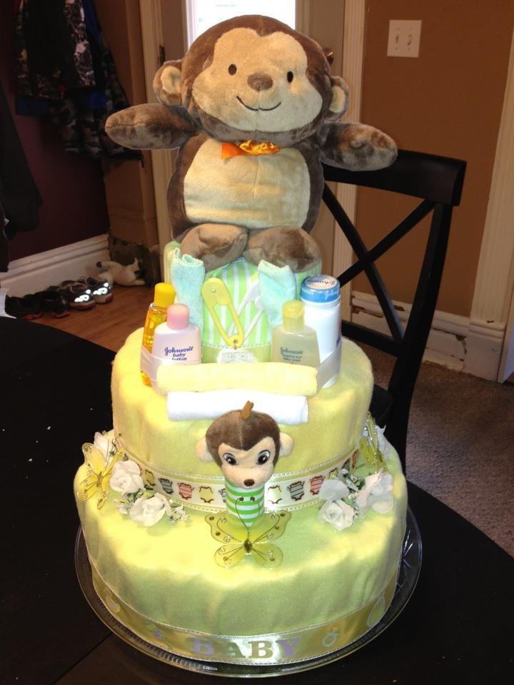 Monkey Diaper Cake Monkey Diaper Cake