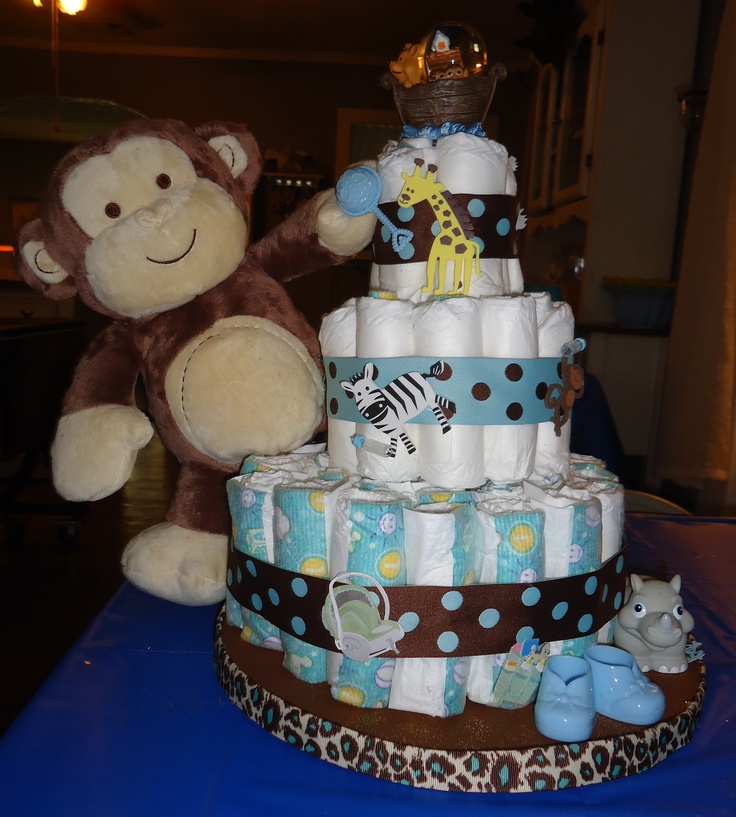 Monkey Diaper Cake Monkey Diaper Cake