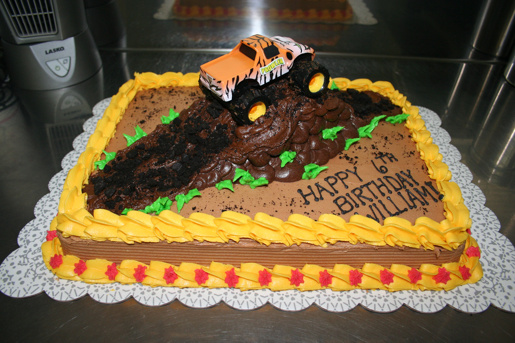 Monster Truck Birthday Cake Idea