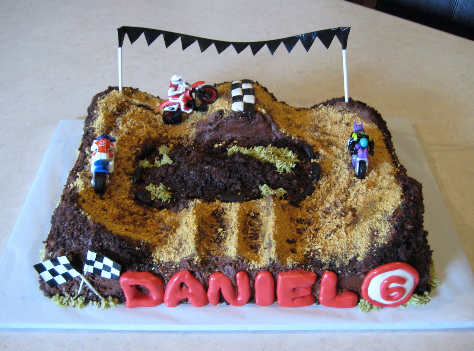 Motocross Birthday Cake Decorations