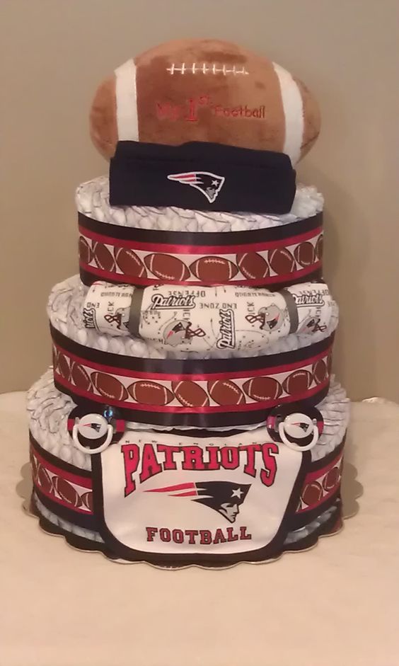 New England Patriots Baby Shower Cake