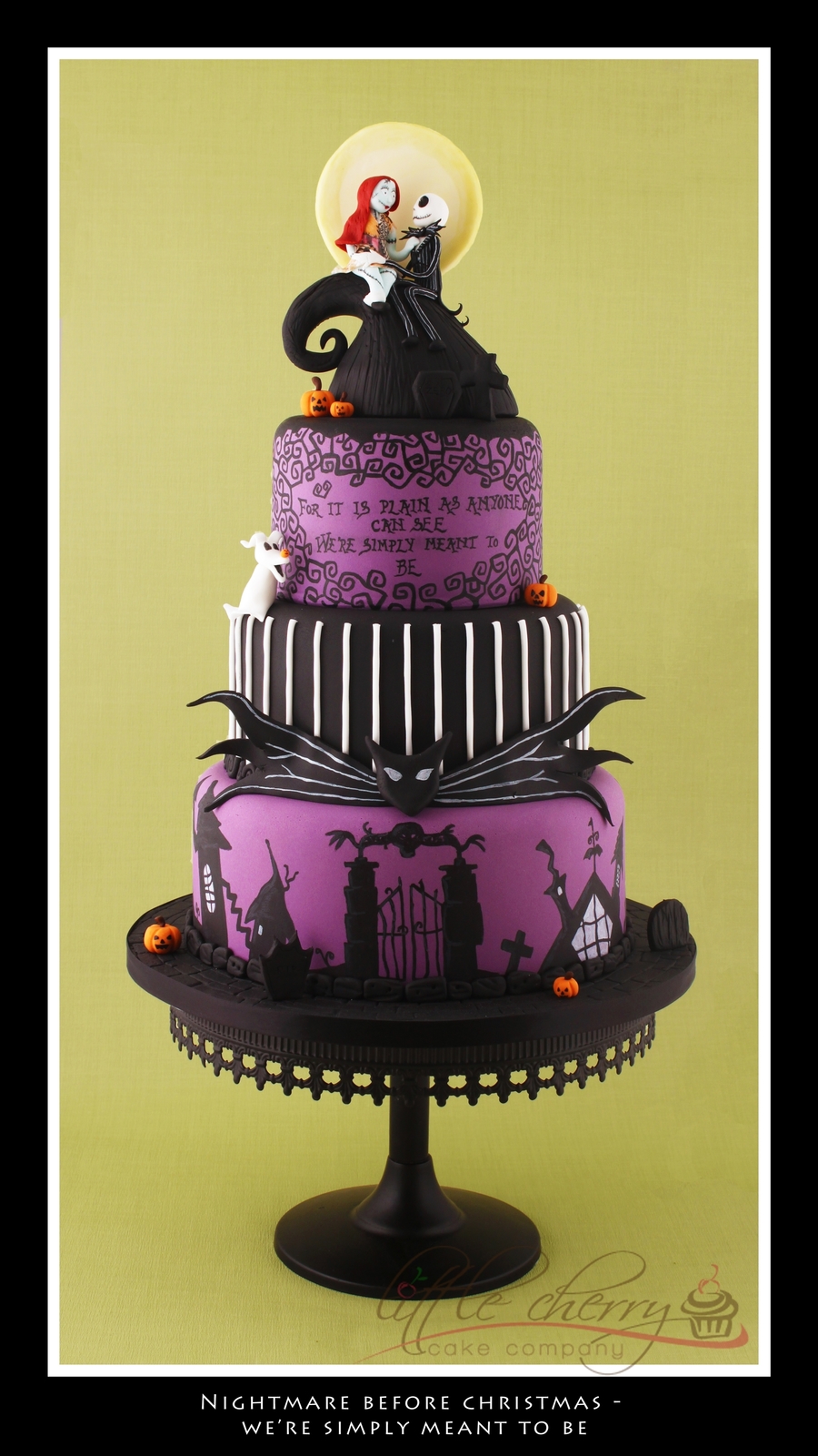 Nightmare Before Christmas Wedding Cake