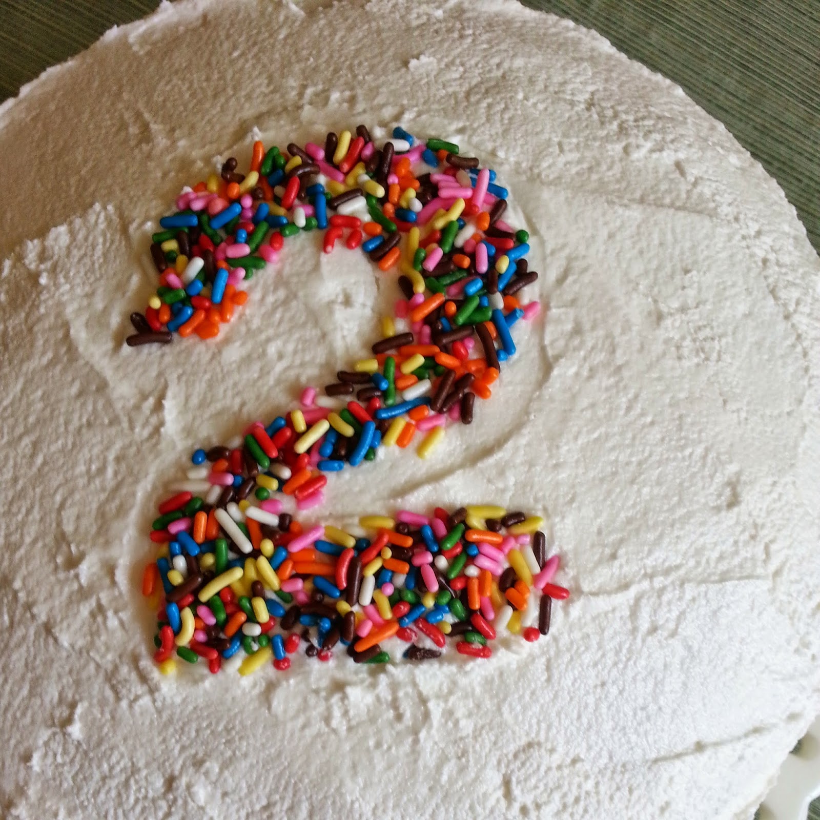 Number Birthday Cake with Sprinkles