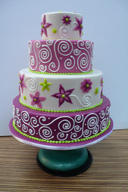 Passion Flower Wedding Cake