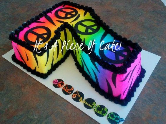 Peace Sign Birthday Cake