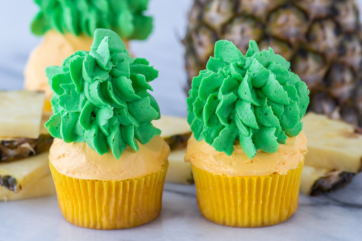 Pineapple Cupcakes Buttercream