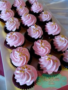 Pink and Gold Cupcakes