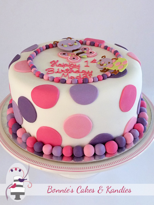 Pink and Purple Polka Dot Birthday Cakes