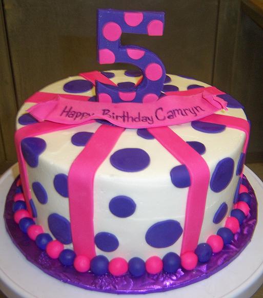 Pink and Purple Polka Dot Birthday Cakes Pink and Purple Polka Dot Birthday Cakes