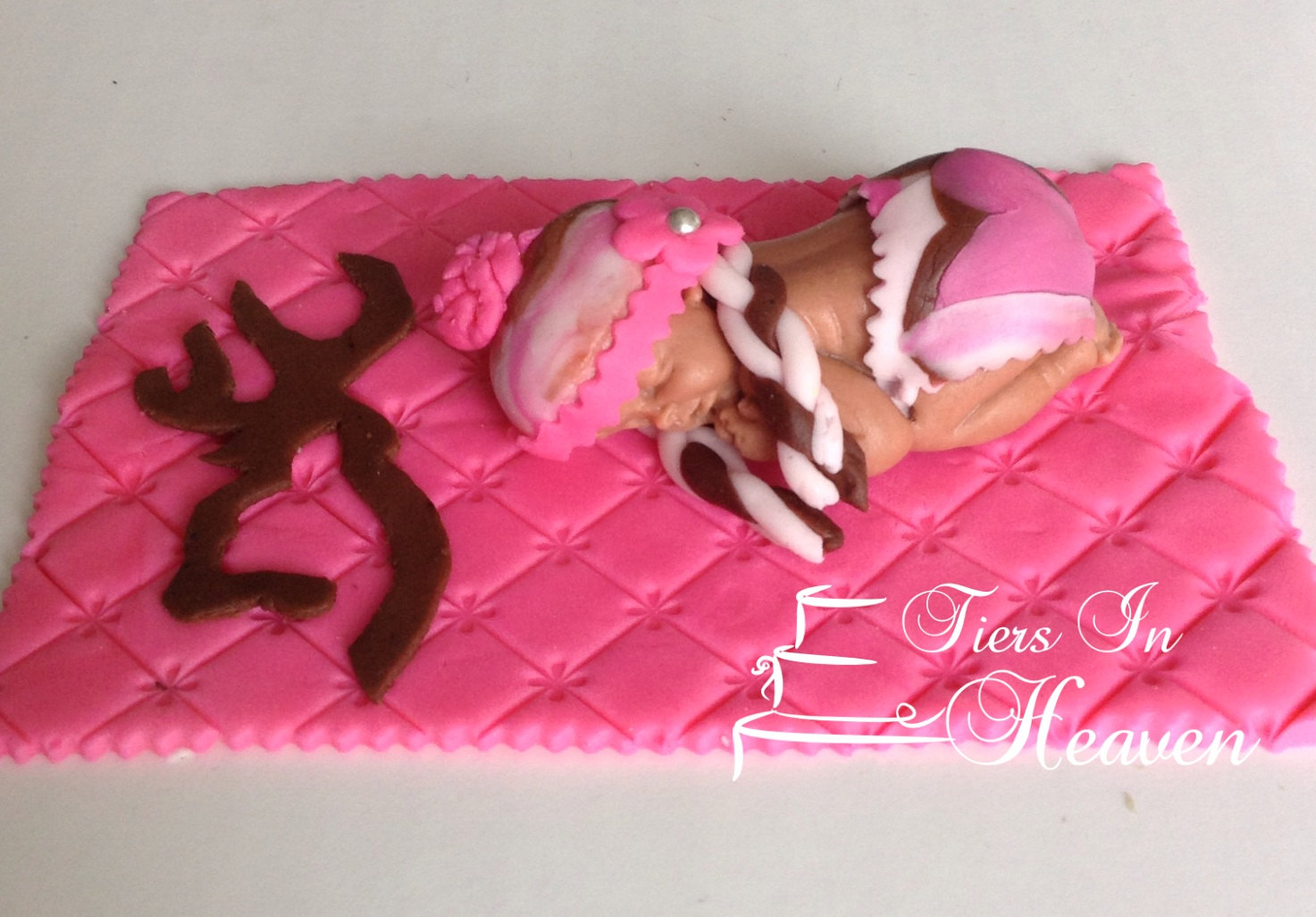Pink Camo Baby Shower Cake