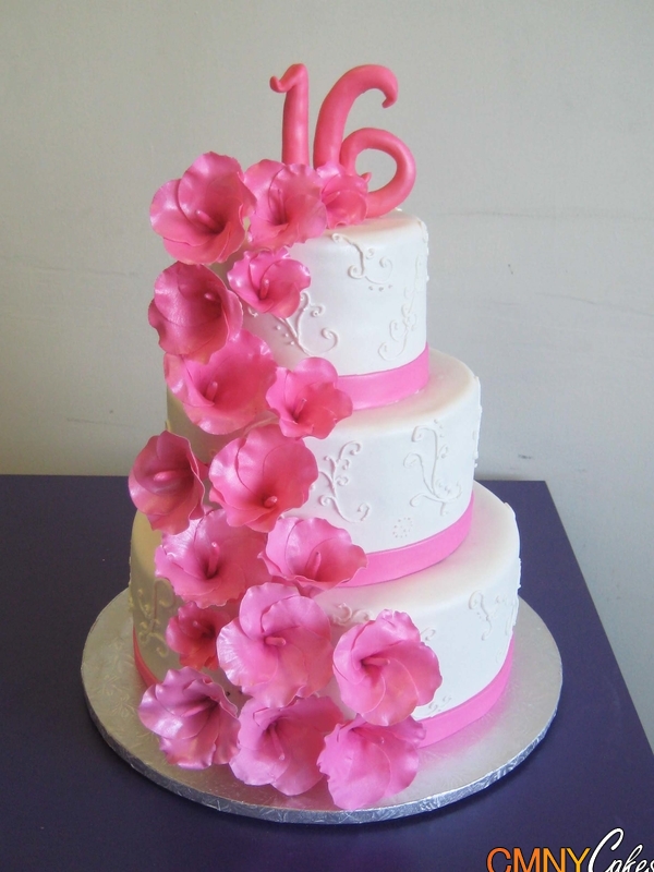 Pink Sweet 16 Cake