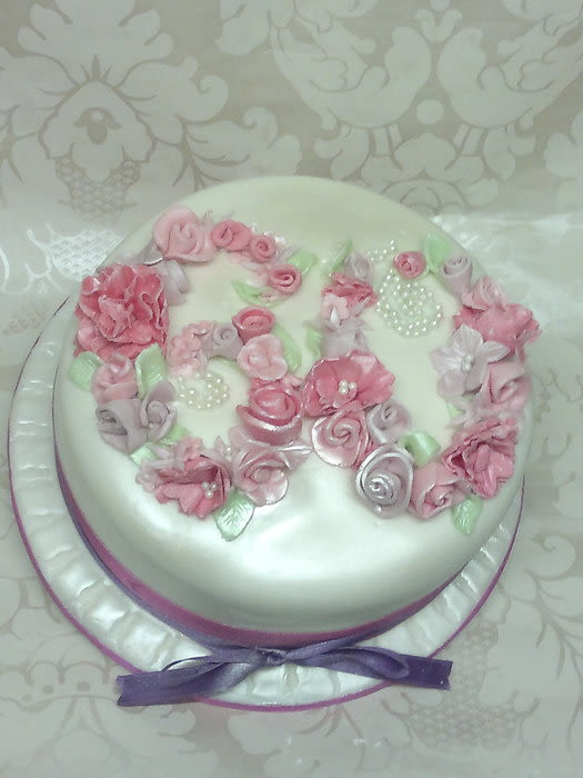 Pretty 60th Birthday Cake