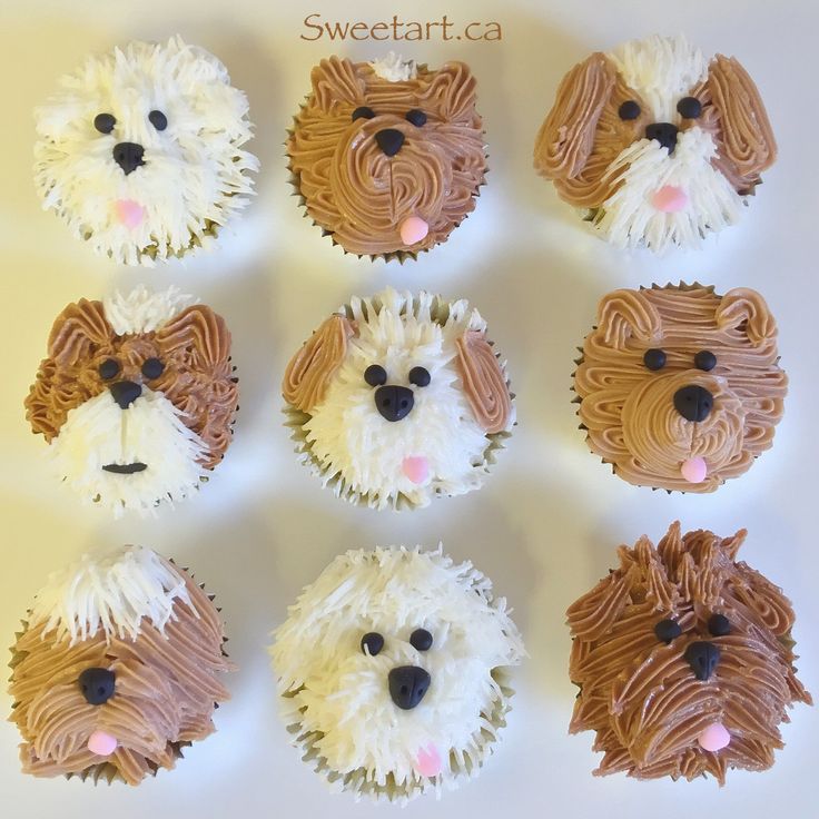 Puppy Dog Birthday Cupcakes