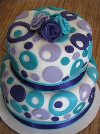 Purple Polka Dot Cake