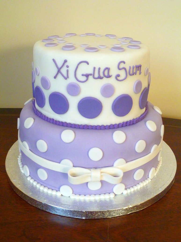 Purple Polka Dot Cake