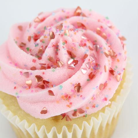 Rainbow Cupcakes with Glitter