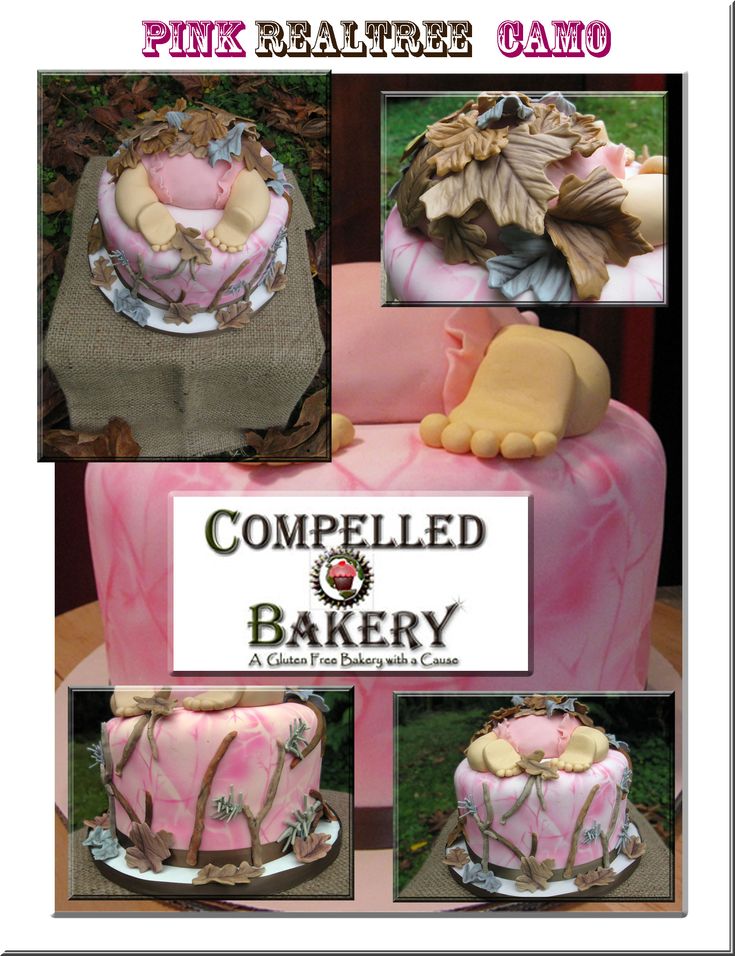 Realtree Pink Camo Baby Shower Cake