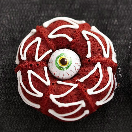 Red Velvet Halloween Cupcakes Eyeballs
