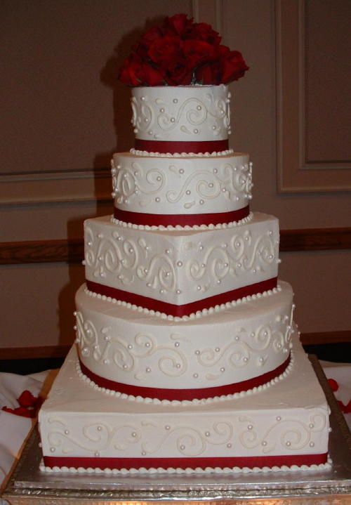 Round Square Wedding Cake