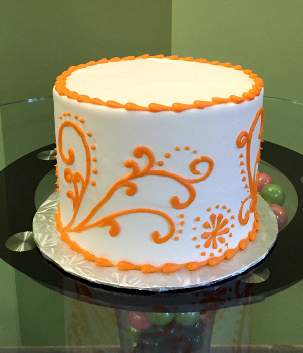 Scroll Birthday Cake Girl