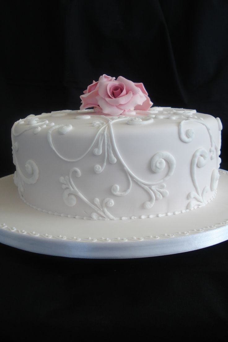 Single Tier Wedding Cake Designs