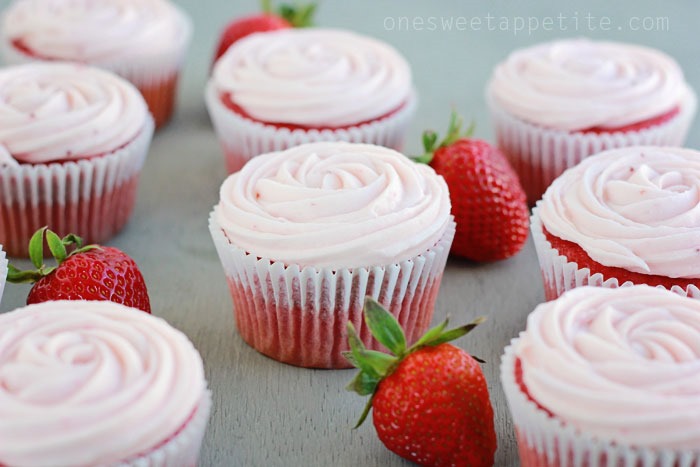 Strawberry Cupcakes with Cake Mix