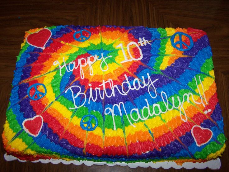 Tie Dye Birthday Cake Tie Dye Birthday Cake