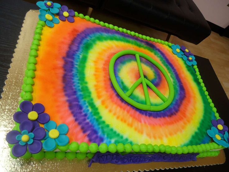 Tie Dye Birthday Cake