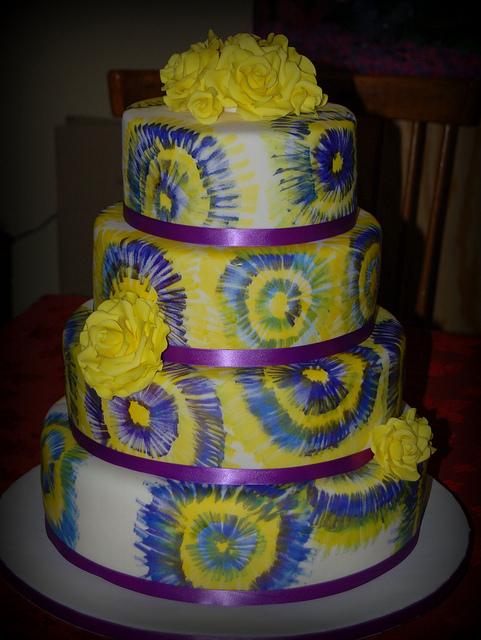 Tie Dye Wedding Cakes