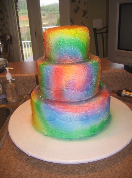 Tie Dye Wedding Cakes
