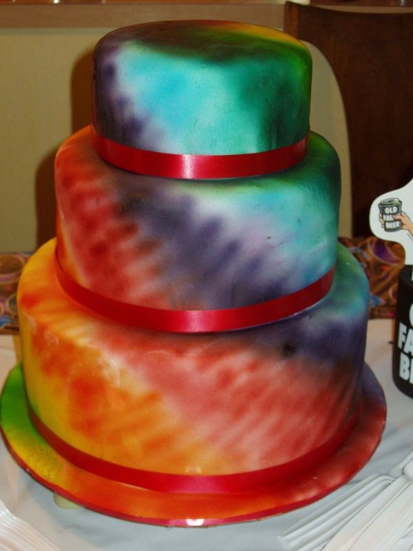 Tie Dye Wedding Cakes