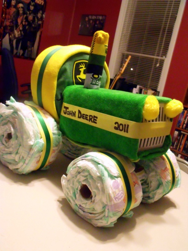 Tractor Diaper Cake Tractor Diaper Cake