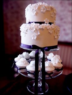 Wedding Cake and Cupcake Combinations