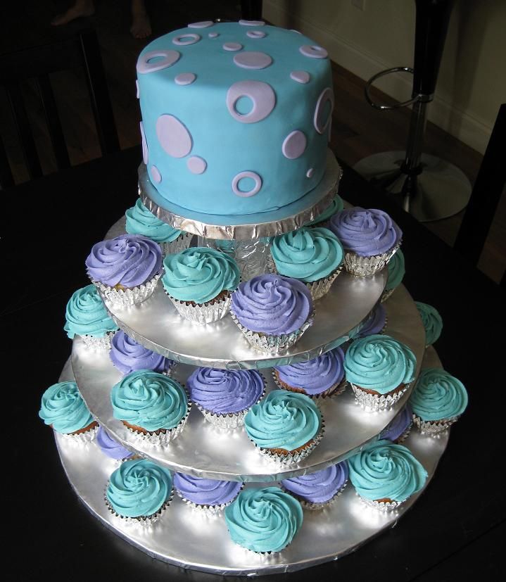 Wedding Cake with Cupcakes Ideas