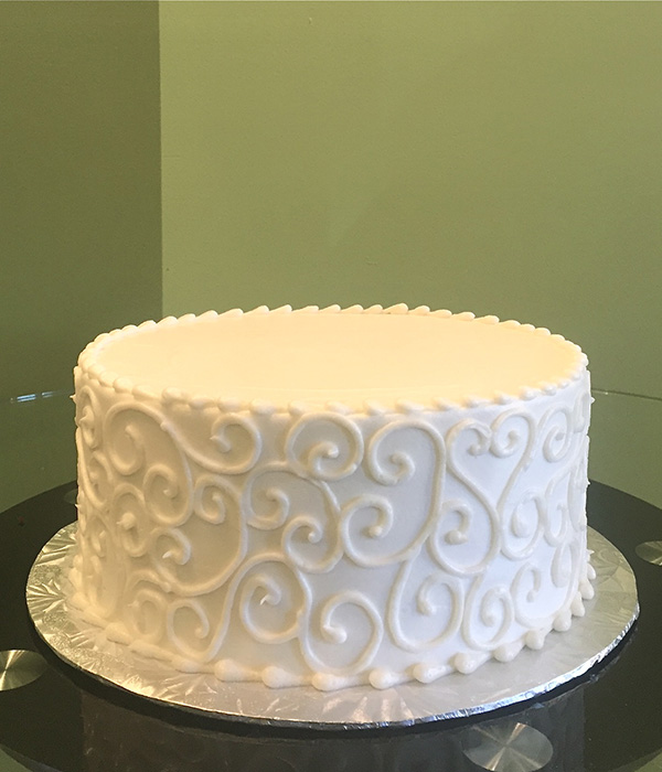 Wedding Cake with Scroll