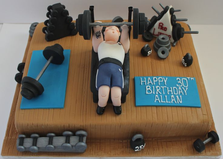 Weight Lifting Birthday Cake