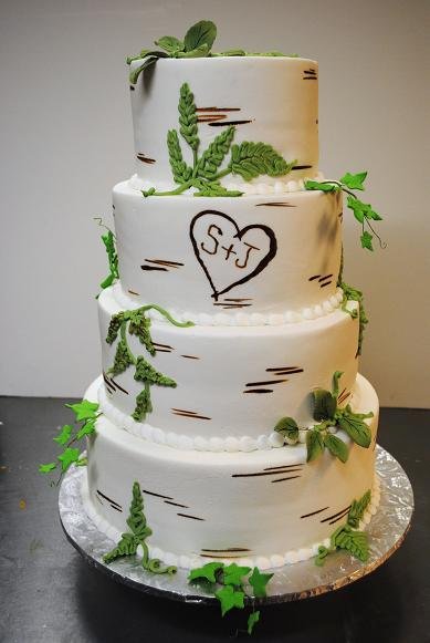 Wood Look Wedding Cake