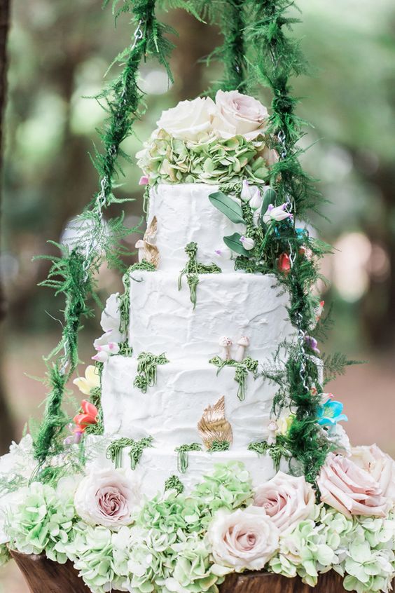 Woodland Fairy Wedding Cake