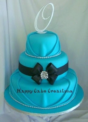 Aqua Blue Wedding Cake