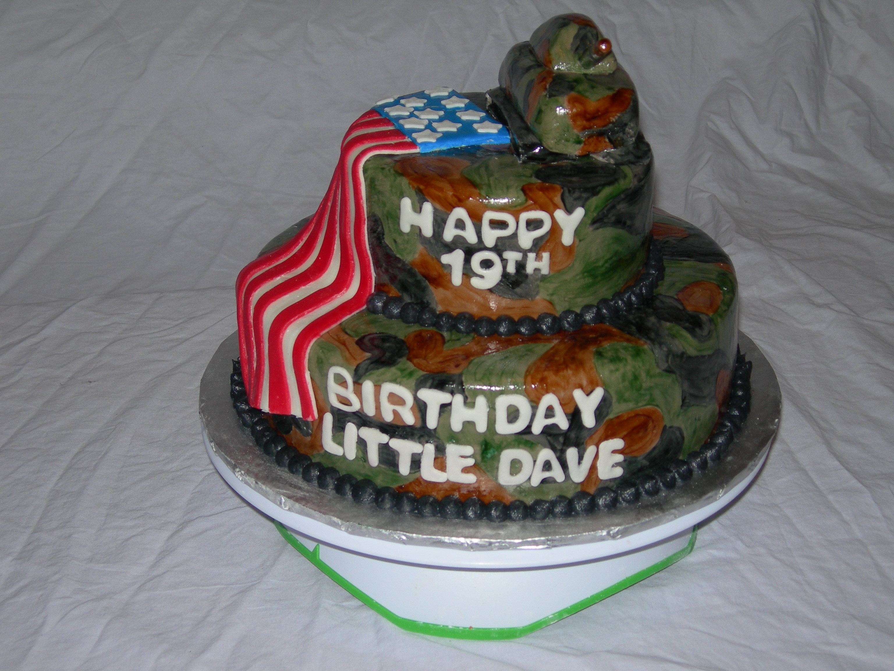 Army Theme Birthday Cake