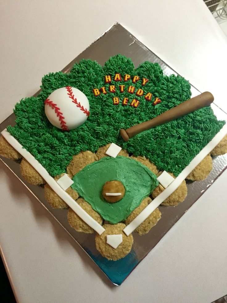 Baseball Cupcake Cake