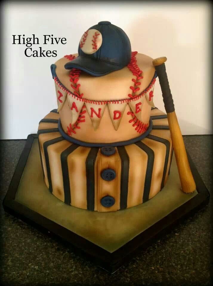 Baseball Theme Birthday Cake