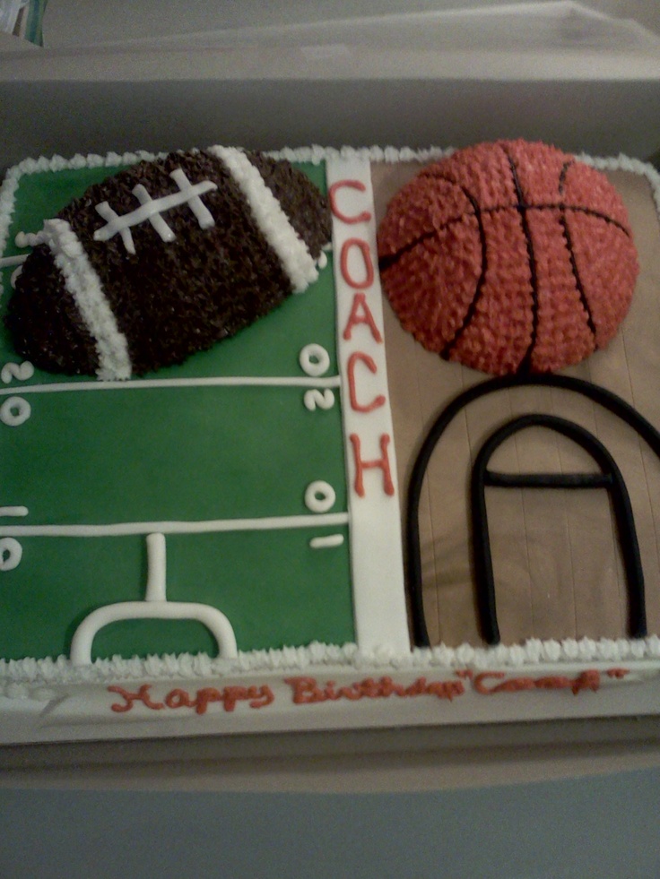 Basketball and Football Cake