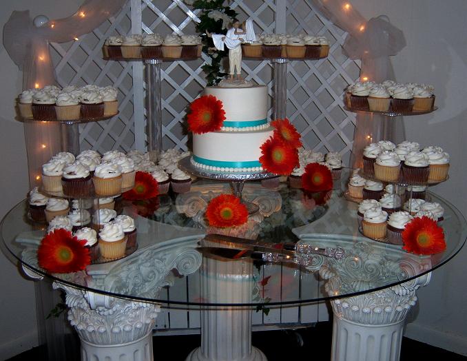 Blue and Orange Wedding Cake Blue and Orange Wedding Cake