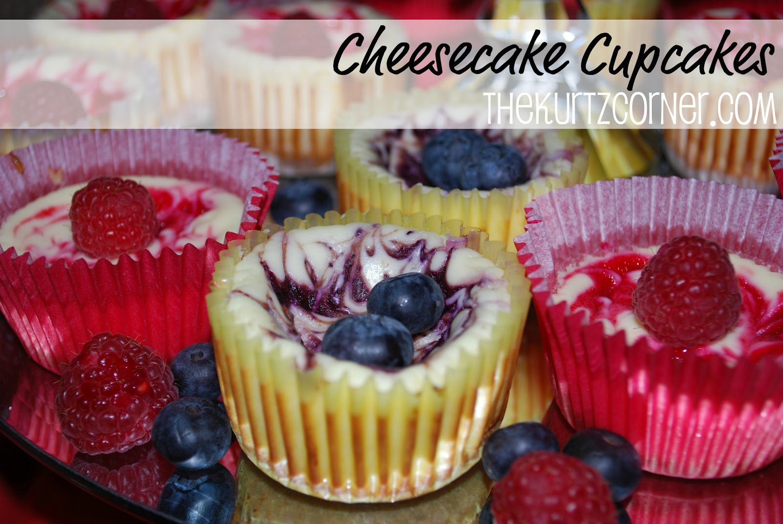 Blueberry Swirl Cheesecake Cupcakes Recipe